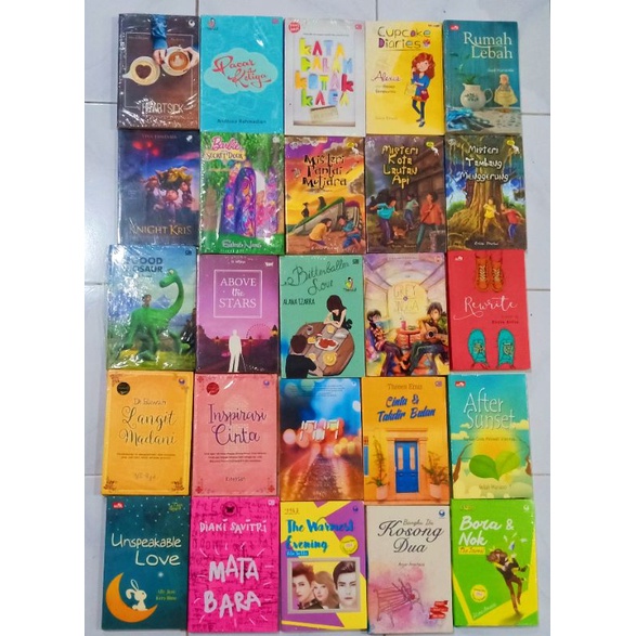 obral buku murah Novel best seller // remaja // wattpad // fantasi // sastra // fiksi // non fiksi part 31