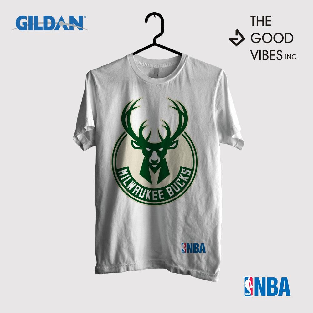 Kaos Merchandise NBA    - Milwaukee Bucks White