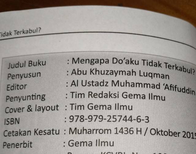 Mengapa Doaku Tidak Terkabul