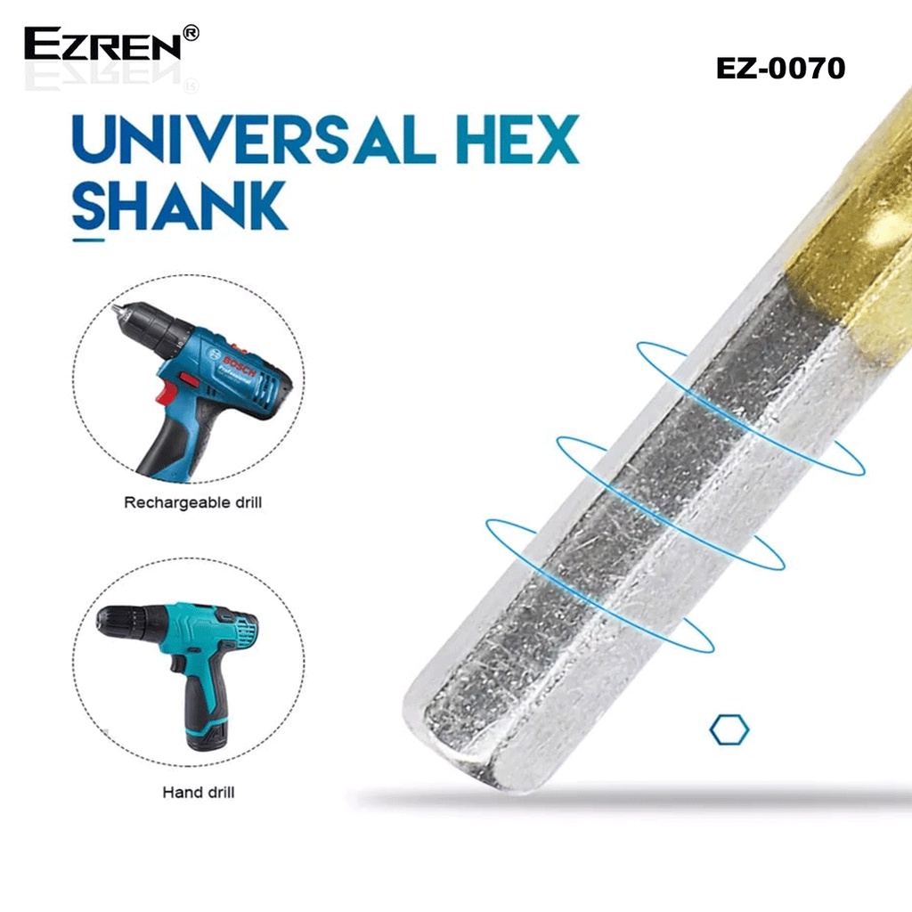 Ezren EZ-0070 Mata Bor Kayu Kipas Benz 6pc Flat wood drill bit
