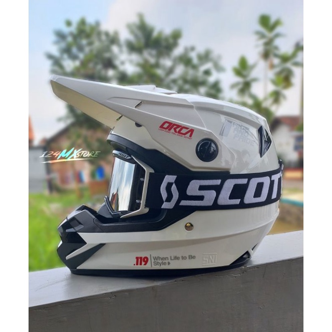 HELM CUSTOM ORCA ONEONENINE DAN GOGGLE SCOTT PROSPECT