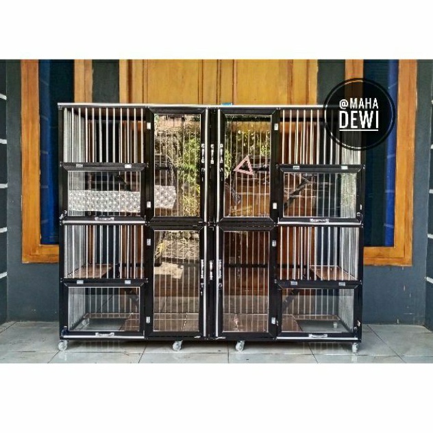 Kandang Kucing Alumunium 4 Pintu Jumbo