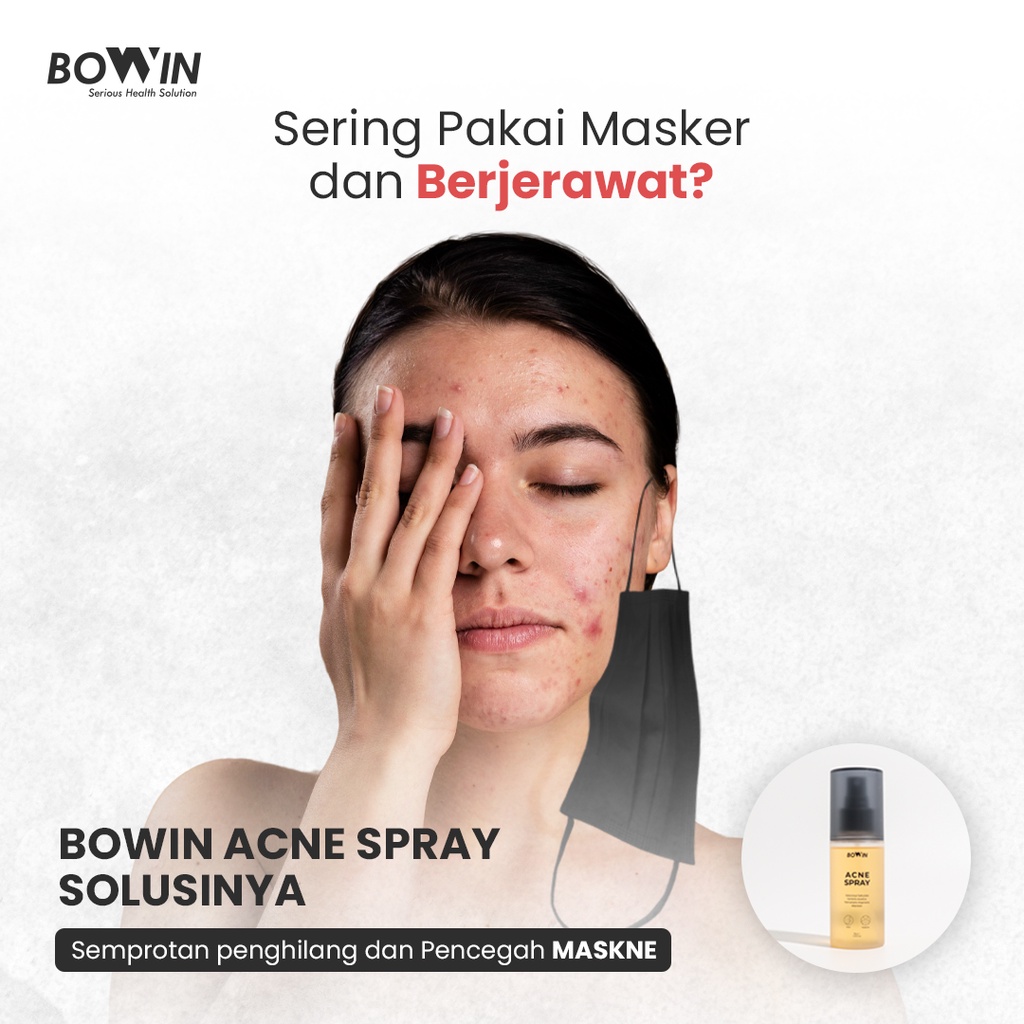 Bowin Acne Spray - Maskne &amp; Back Acne (Centella Asiatica &amp; Allantoin) [Jerawat Wajah, Jerawa Punggung, Jerawat Tubuh]