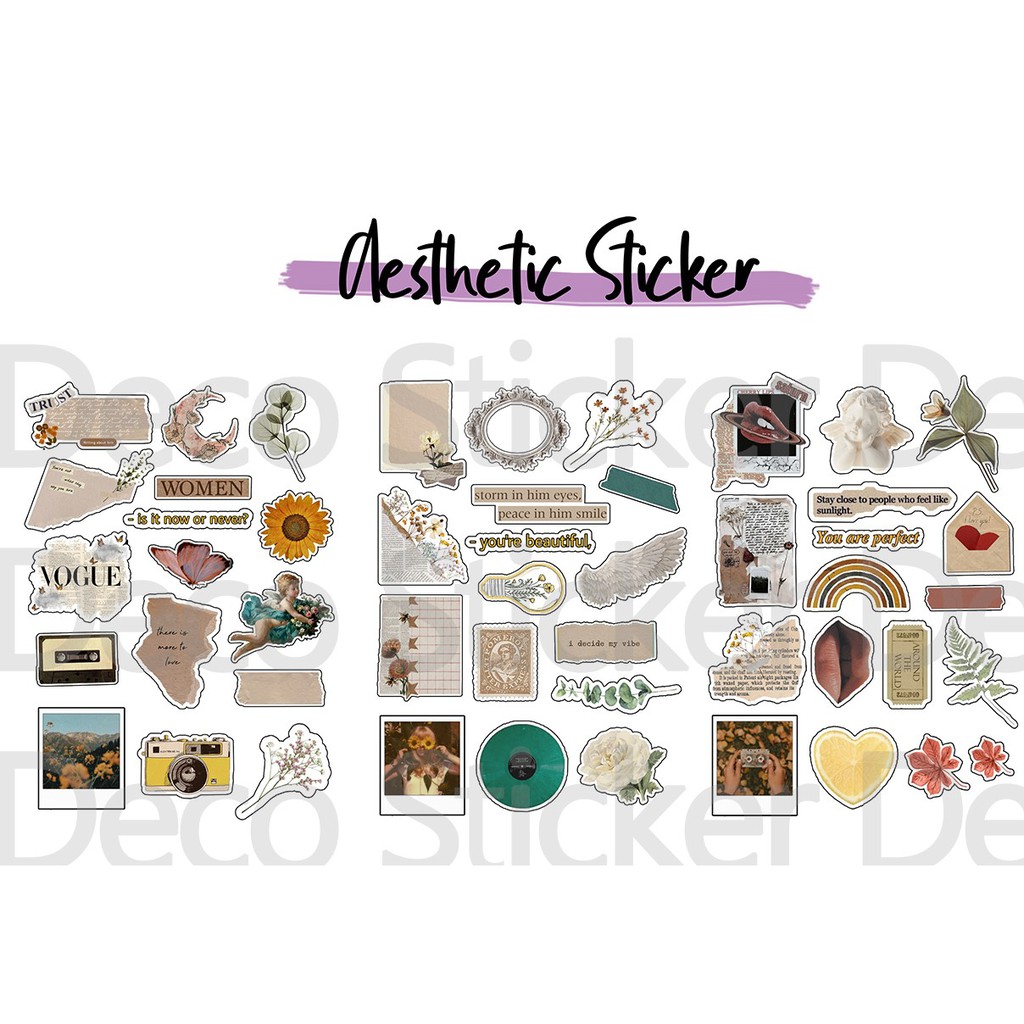 

[READY STOCK] Sticker aesthetic pack/Sticker tumblr/Sticker lucu