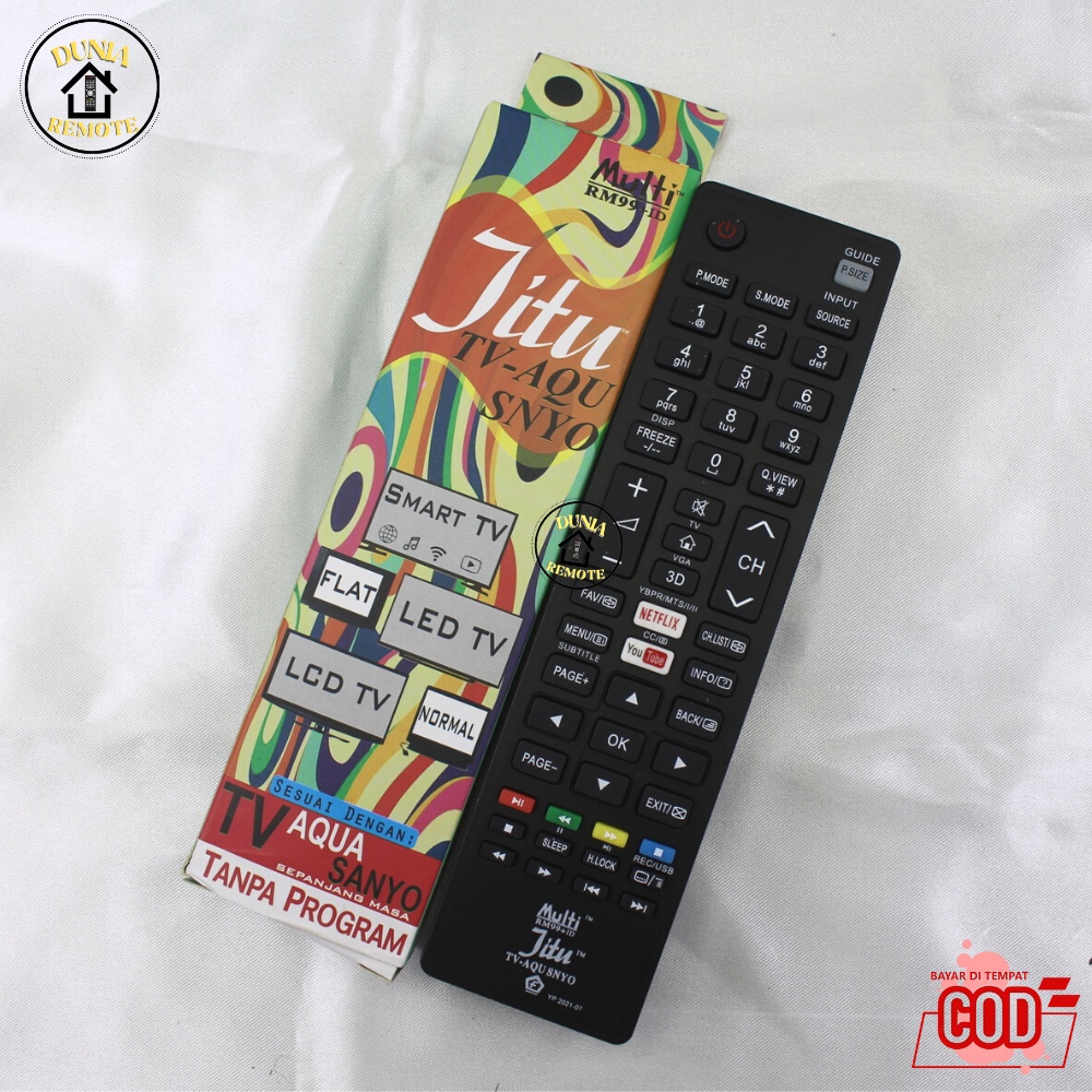 Remot Remote TV SANYO Multi Smart LCD LED flat JITU AQU SNYO