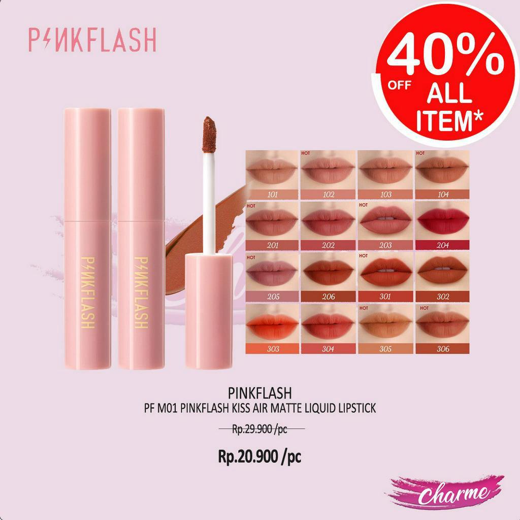 Pinkflash Pink Flash Kiss Air Matte Liquid Lipstick Lipstik PF M01 M 01