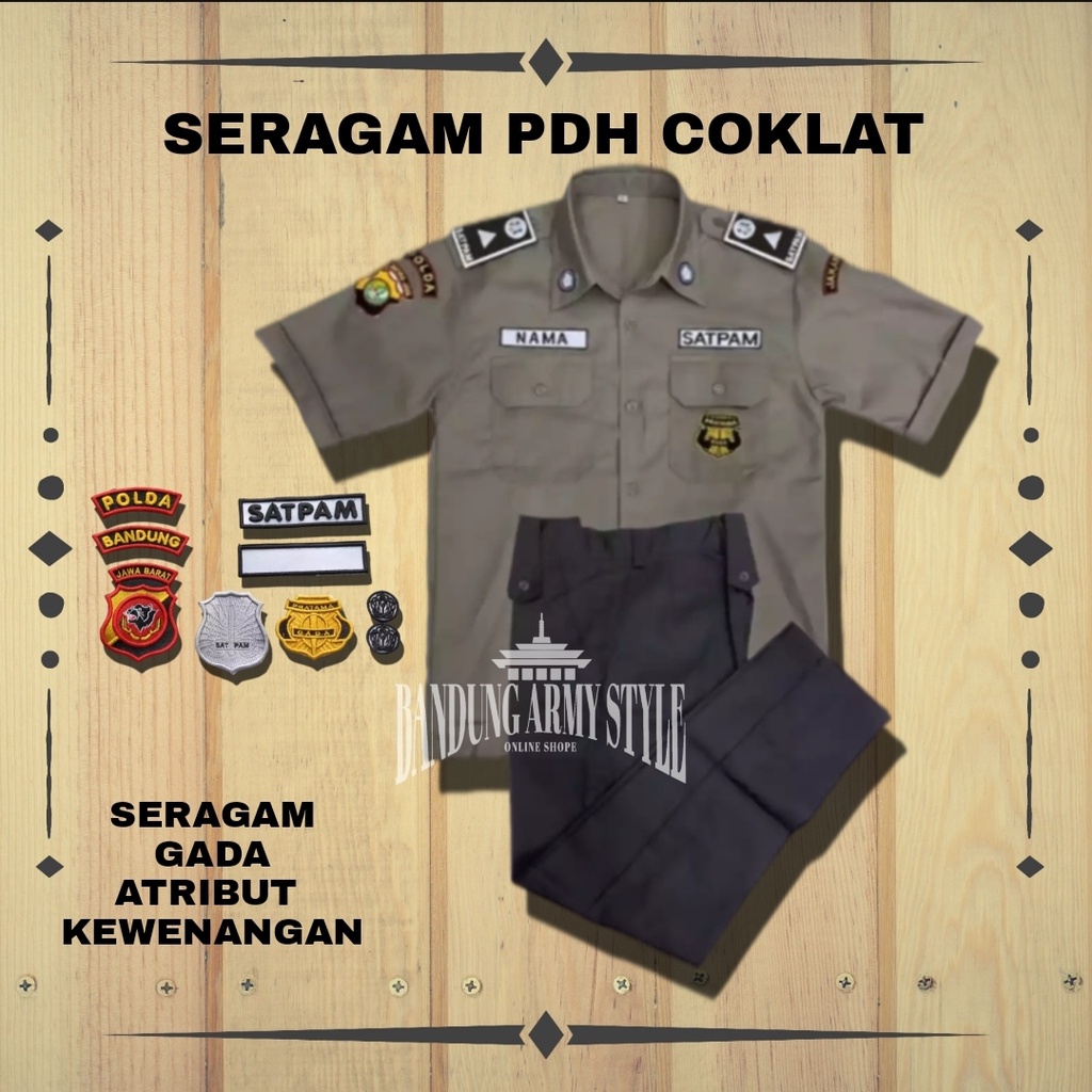 GLOSIR SERAGAM PDH SATPAM CREAM TERBARU SERAGAM PDH SECURITY CREAM TERBARU 2022 SERAGAM SATPAM/SECURITY WARNA CREAM TERBARU MURAH BANDUNG