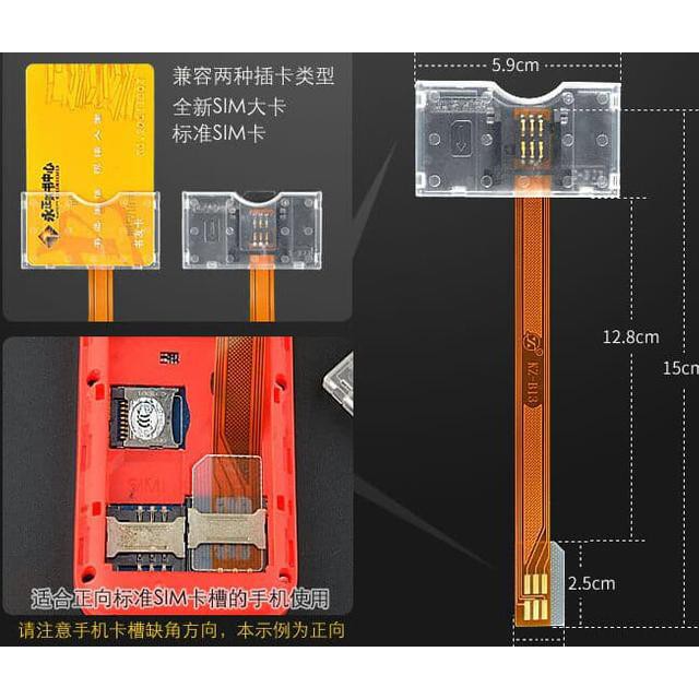 Hybrid Micro Converter Nano SIM Card to Micro SD Card Konektor SIM