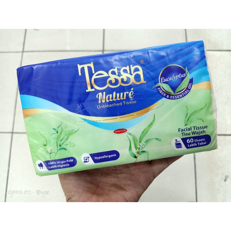 TISSUE TESSA FACIAL NATURE EUCALYPTUS 60 SHEET