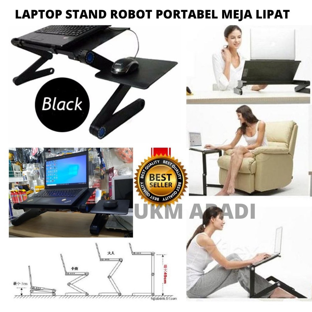 Laptop Tablet Stand Dudukan Meja Model Lipat Robot Portabel  111