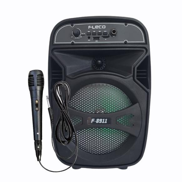 Speaker Bluetooth Karaoke Fleco F-8911 Gratis Microphone Super Bass