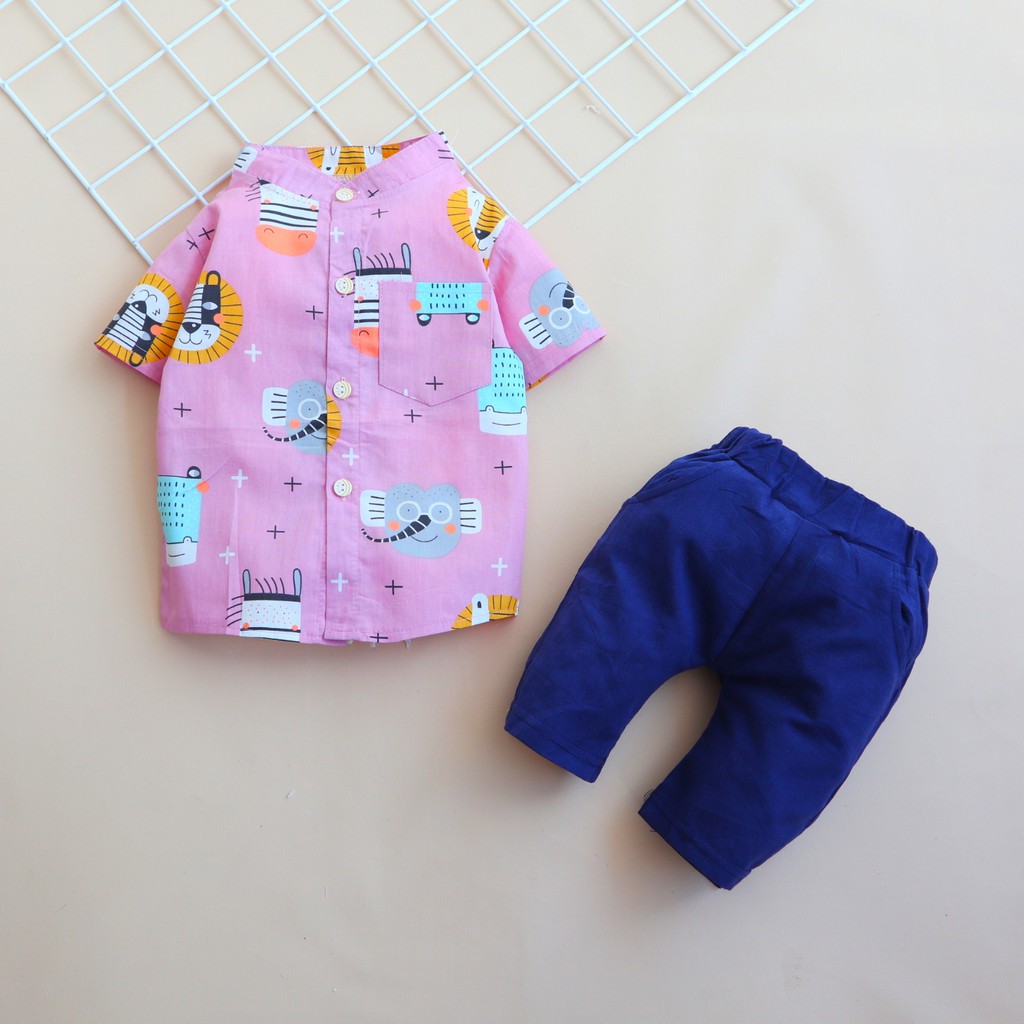 Motif Lion N Friend IMPORT Setelan Baju  Celana Anak  Bayi  