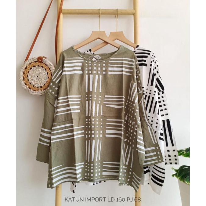 Blouse katun import jumbo ld 160 cm