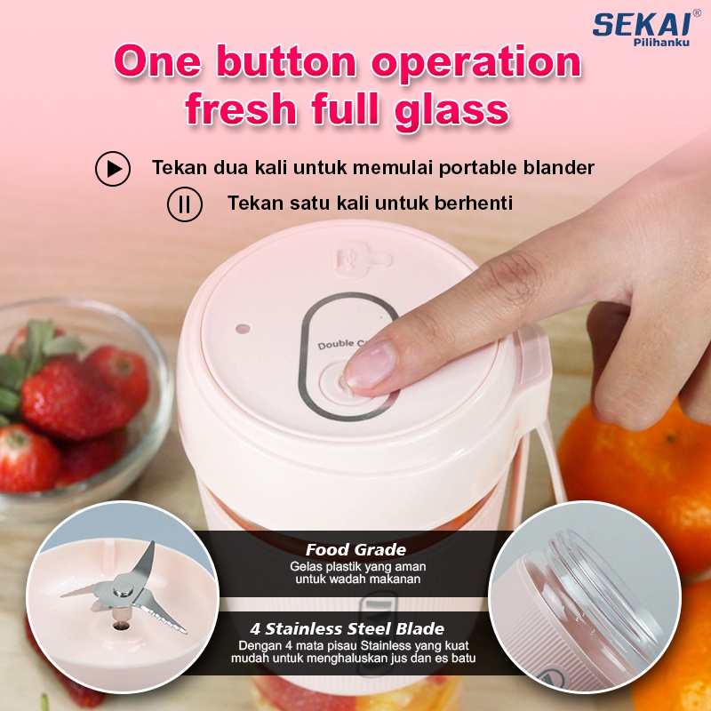 Blender Portable Mini SEKAI PB 102 Mini Portable Juicer PB 102