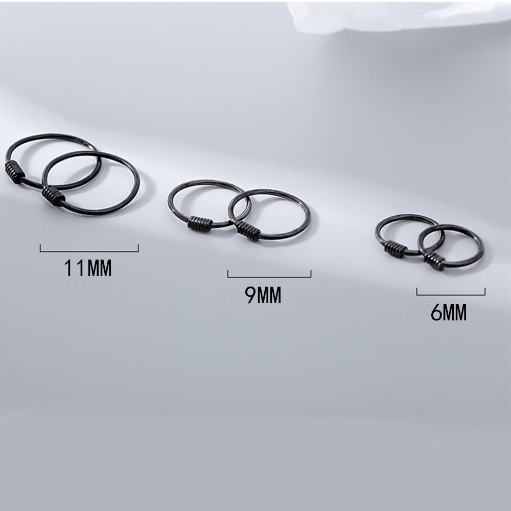 Agustinina Anting Hoop Wanita 11 mm Trendi Pria Temperamen Unisex Telinga Tulang Cincin