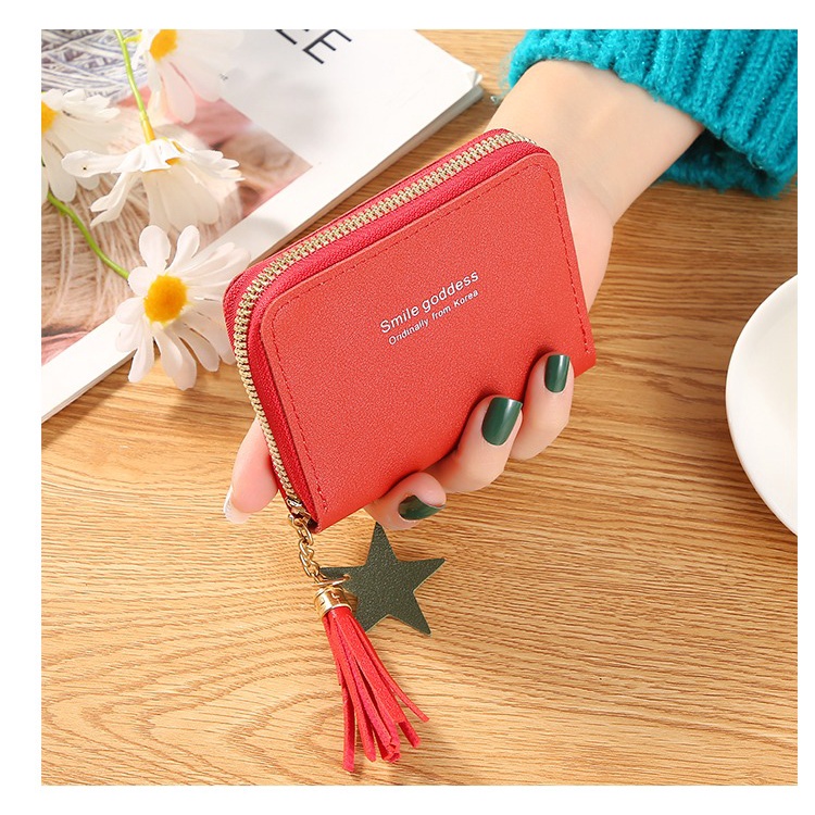 ♥DPS829♥D03 COD DOMPET WANITA DOVE MINI GRACE KOREAN FASHION TRENDY FASHION WALLET-MERAH