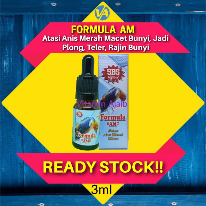 Formula AM Untuk Anis Merah Atasi Anis Merah Macet Bunyi, Jadi Plong, Teler, Rajin Bunyi 3ml