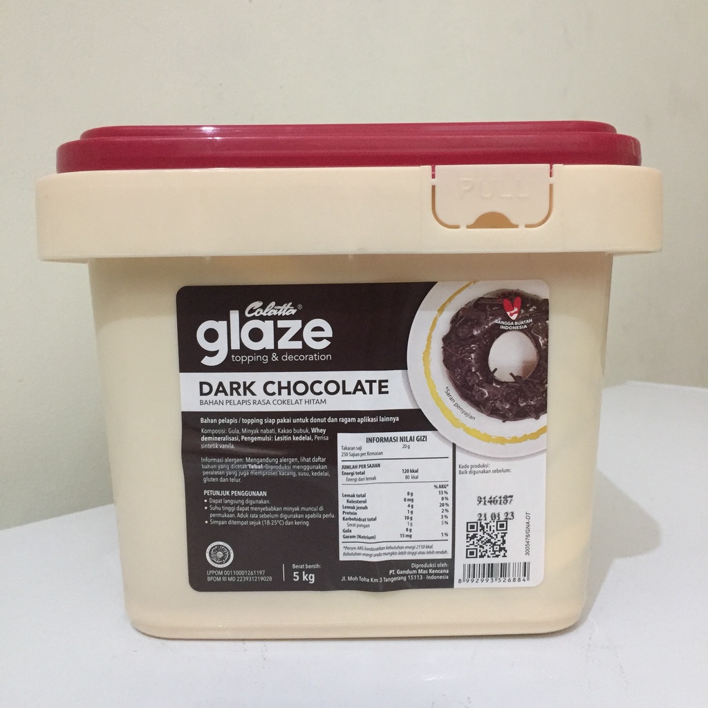 Jual Colatta Dip Glaze Dark Chocolate Repack Gr Topping Donat