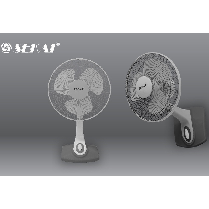 Kipas Angin Sekai 12" Inch Meja / Kipas Angin 12" Dinding  / Kipas Angin Plastik 12" | DFN-1216D