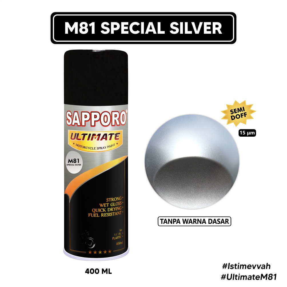 Sapporo Ultimate M81 Special Silver / Cat Spray Semprot Aerosol Terbaik