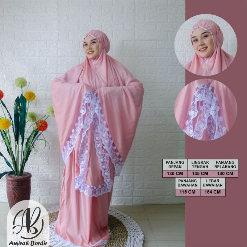 MUKENA RAYON JUMBO RENDA BESAR MEWAH RENDA AISYAH