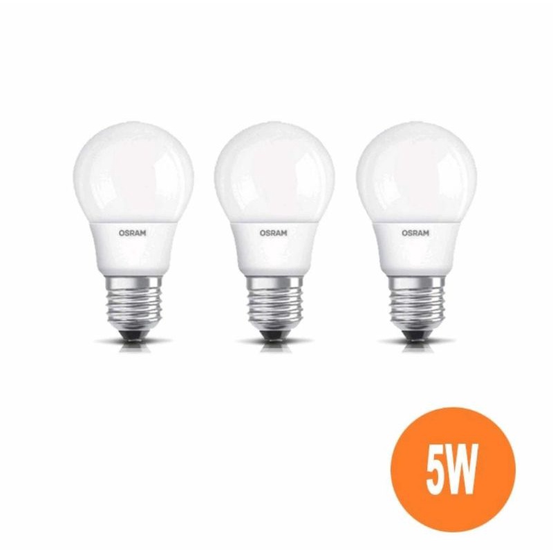 Osram Lampu Bohlam Led 5 Watt-3pcs (Paket 5w 3Pcs)