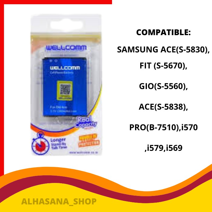 BATERAI HP SAMSUNG GALAXY ACE WELCOME BATTERY HP SAMSUNG GALAXY ACE(S-5830)