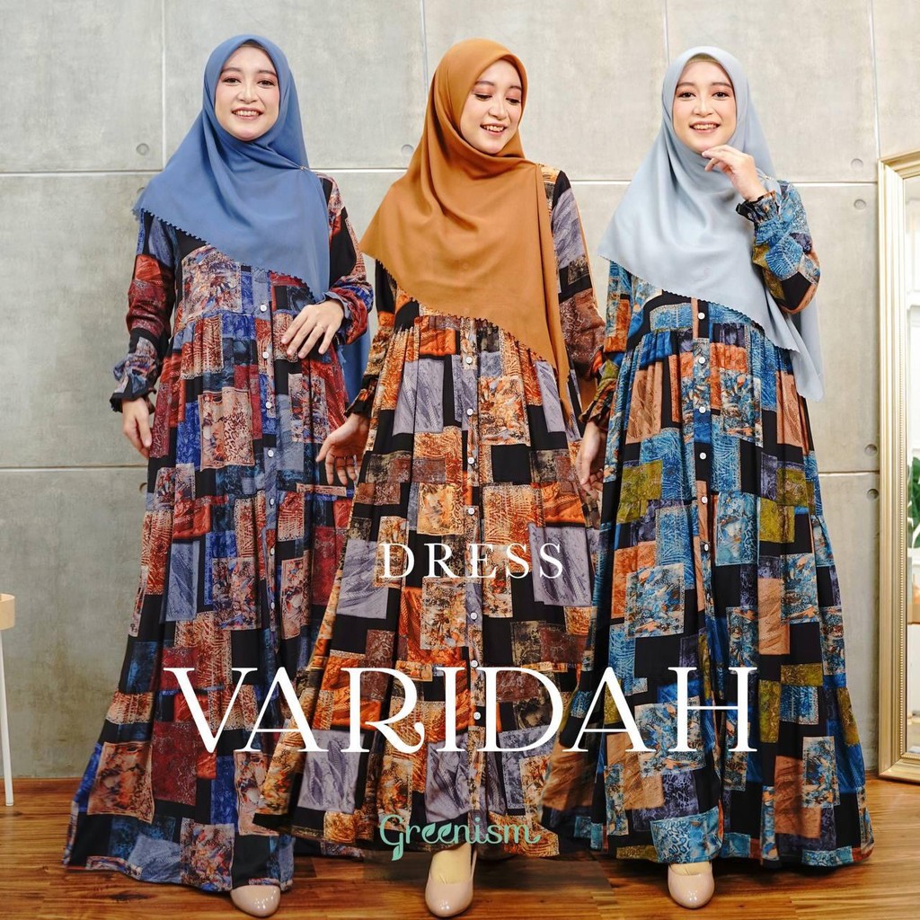 READY VARIDAH DRESS BY GREENISM | GREENISM TERBARU | AGUSTUS 2021