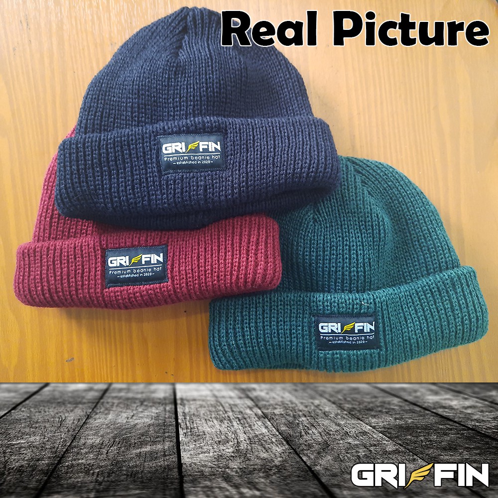 Beanie Hat Kupluk Pria Windblow Griffin Distro Skate Dewasa Keren