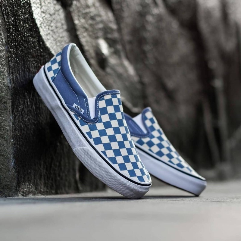Vans Slip-On Checkerboard Blue Mirage