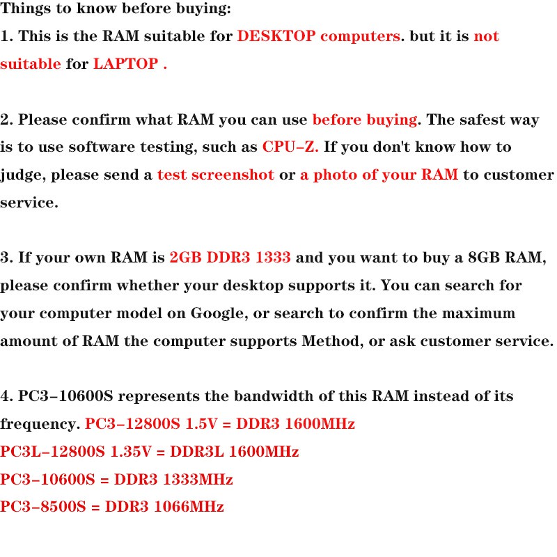 Crucial Memori RAM DDR3 / DDR3L 2GB / 4GB / 8GB 1066 / 1333 / 1600MHz DIMM Untuk Desktop