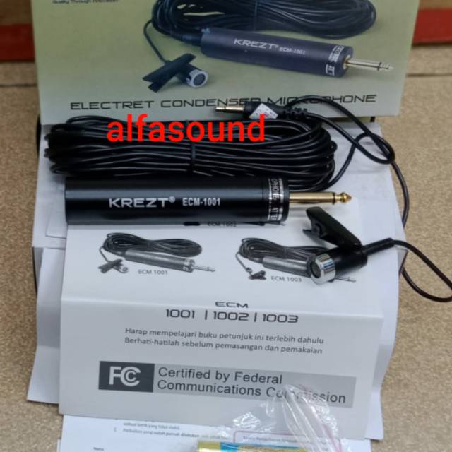 MIC KABEL JEPIT KREZT ECM 1001 WIRED CLIP ON MICROPHONE kREZT ECM1001