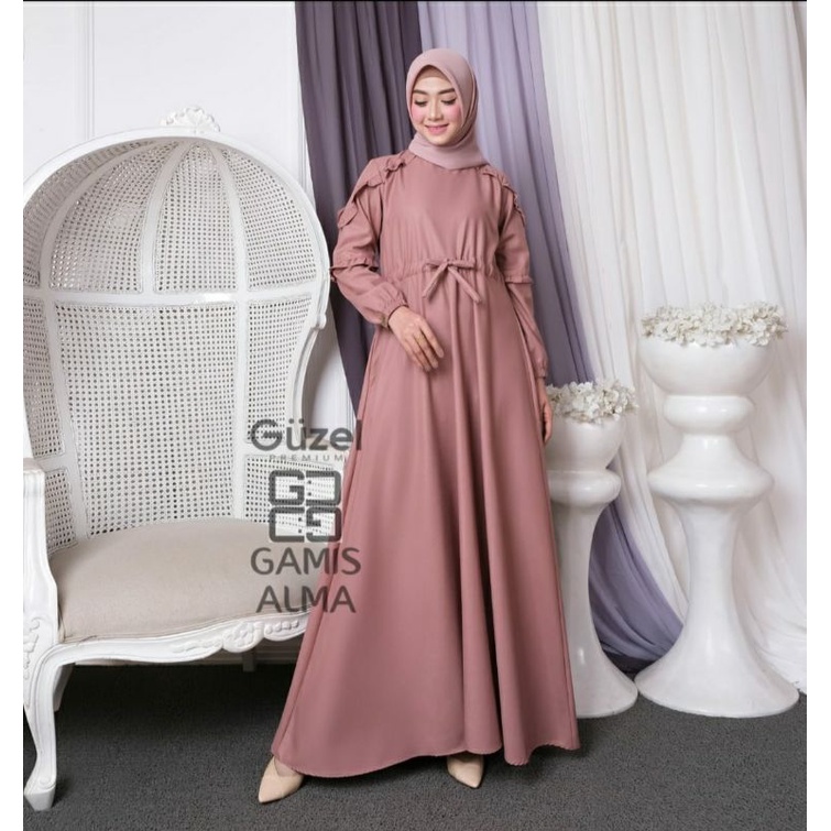 Gamis Guzel Premium Original / Gamis Polos / Gamis Toyobo / Fashion Muslim / Gamis Premium