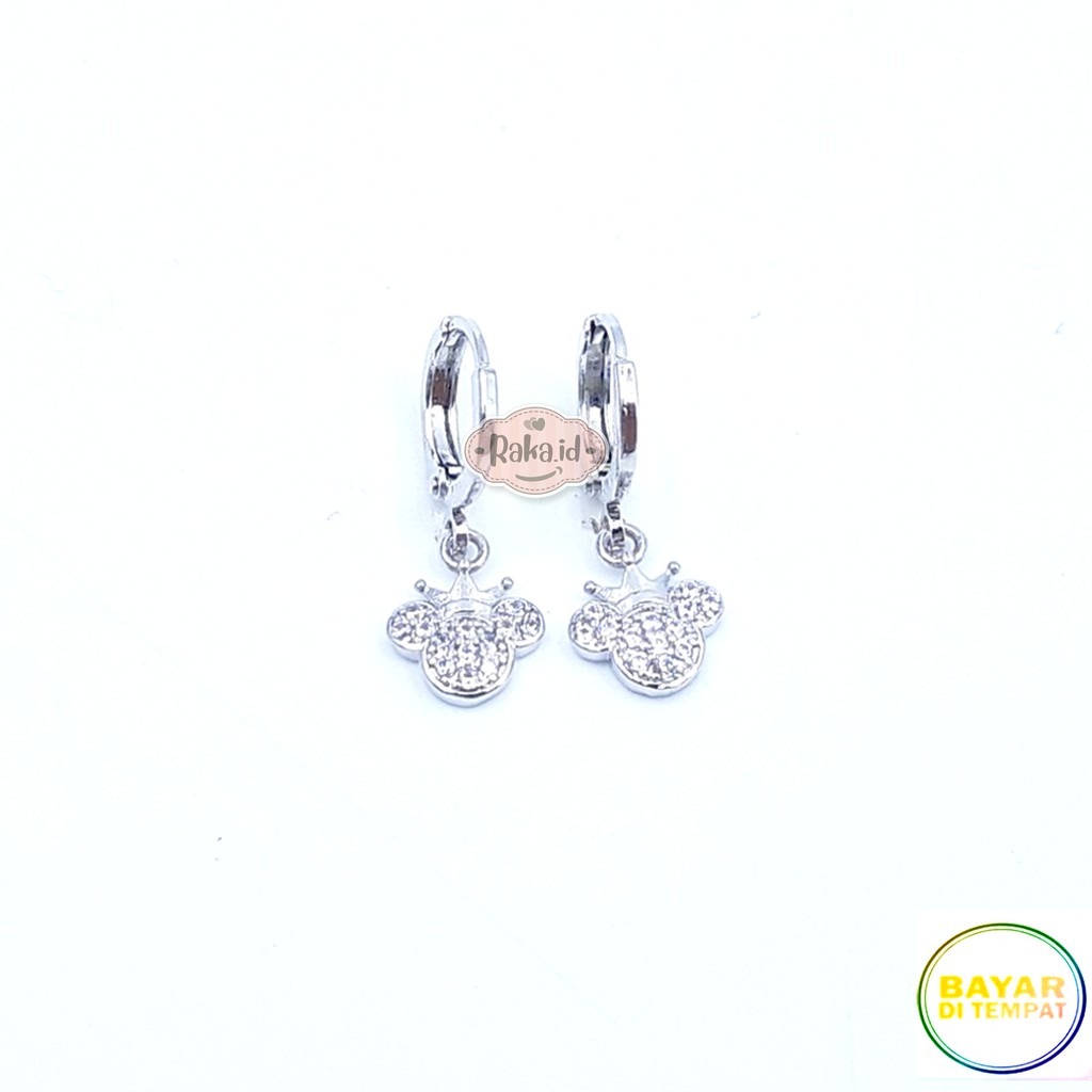 RAKA Acc - Earrings Anting Clip / Klip MICKEY MOUSE Mahkota Xuping Gold Perhiasan Aksesoris 077