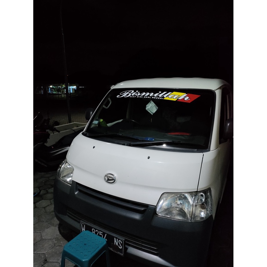 Stiker Cutting Kaca Depan BISMILLAH Stiker mobil Pick Up  Grand max New Carry Colt T 120ss L300