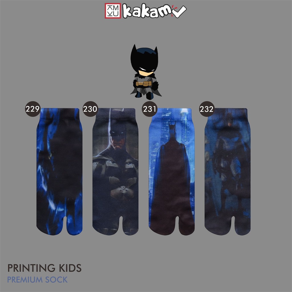 Kakamu Kaos Kaki Jempol Anak Printing Karakter Iron Man, Superhero, Batman, Spiderman 12