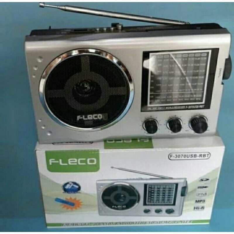 Cod Radio Jadul Fleco F-3070/F3060 Radio Bluetooth FM AM SW//USB Mp3 Memory//Bisa bayar ditempat