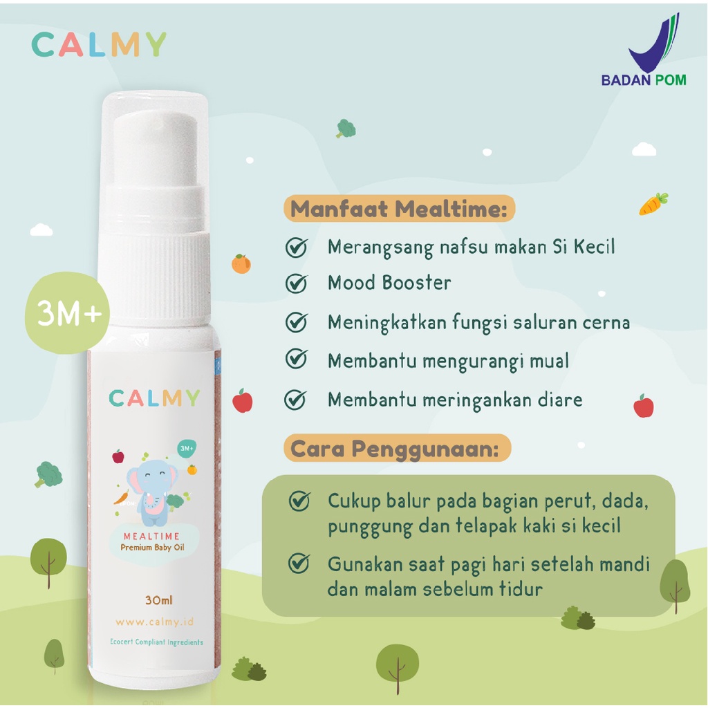 CALMY Mealtime 30ml - Membantu Menambah Nafsu Makan &amp; Menyamankan Sakit Perut Tanpa Obat Solusi Anak Susah Makan