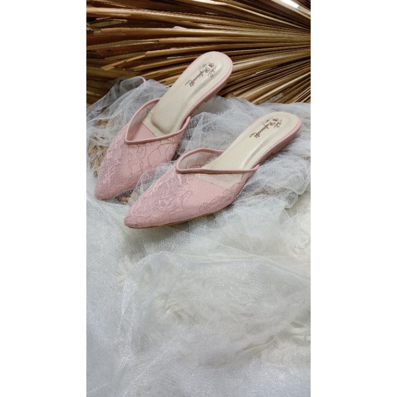 sepatu johana dustypink sepatu wanita cantik tinggi 2cm hak tahu