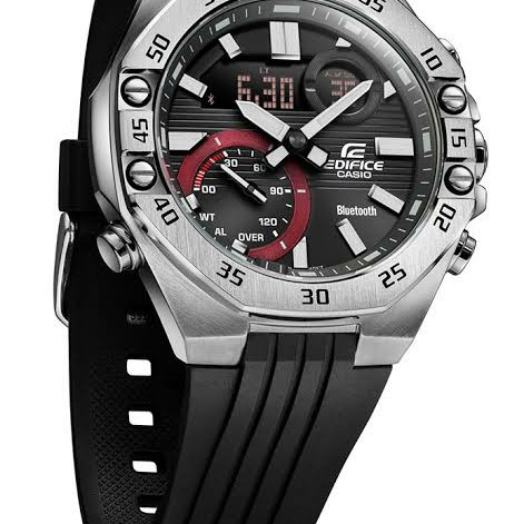 Jam Tangan / Arloji Casio Edifice ECB10 Redsilver Fullset Box Original