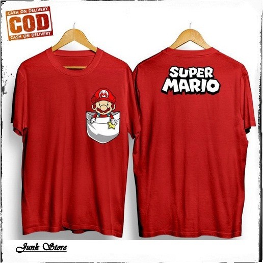 KAOS SUPER MARIO /KAOS MARIO BROSS / KAOS MARIO / KAOS PRIA / KAOS KARTUN