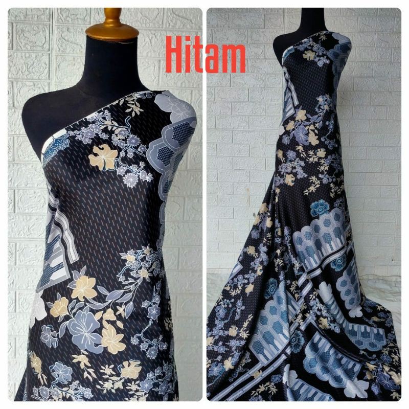 Kain Dr Silk Motif Vanda &amp; Maxmara motif Laluna harga per setengah meter