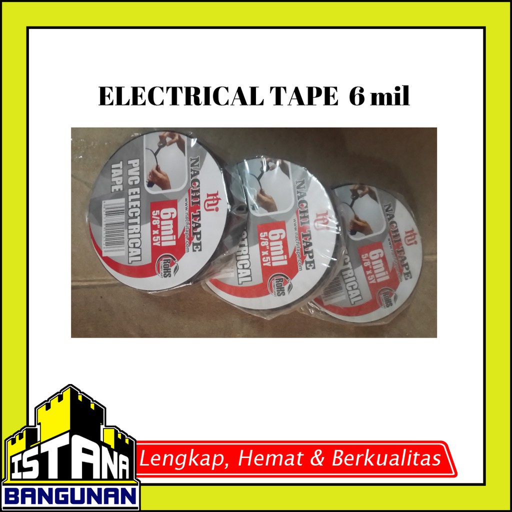 Solasi Listrik Hitam Nachi. Electrical Tape. Nachi Tape