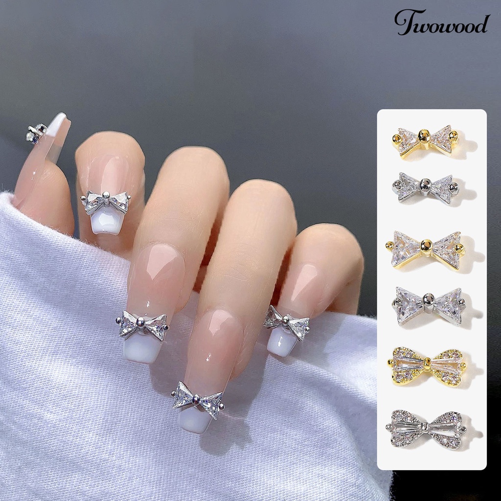 Ornamen Kupu-Kupu 3D Bahan Cubic Zirconia Glitter Untuk Dekorasi Kuku Wanita Butterfly