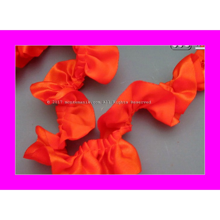 

Renda Kerut Satin 2,5 cm Orange (RKS-09) WPC