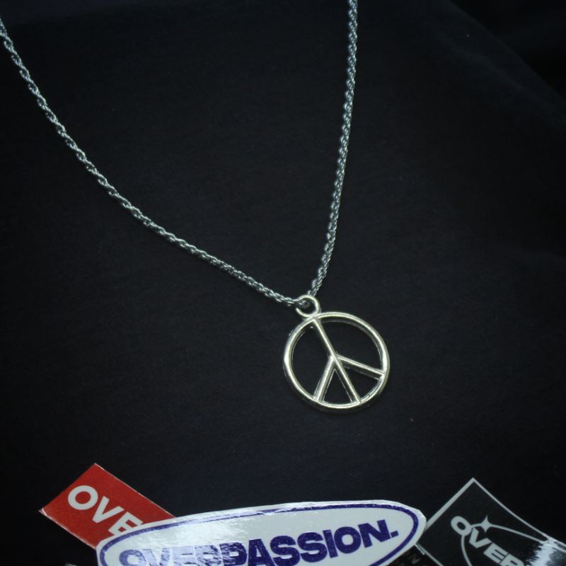 Kalung Titanium stainless steel anti karat anti luntur | kalung peace steel