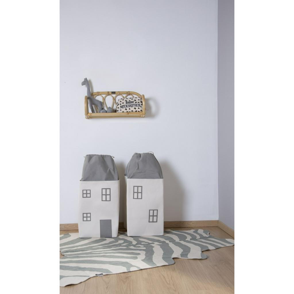 CHILDHOME Toy Box House Grey Offwhite