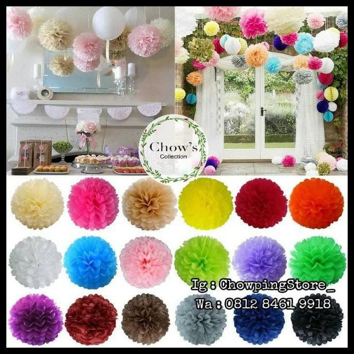 

TISSUE POMPOM FLOWER / POMPOM KERTAS 30CM