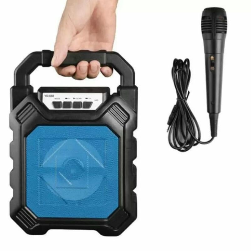 SPEAKER BLUETOOTH KARAOKE + MIC 668 SPEAKER KARAOKE PORTABLE BLUETOOTH SUPER extra BASS ORIGINAL