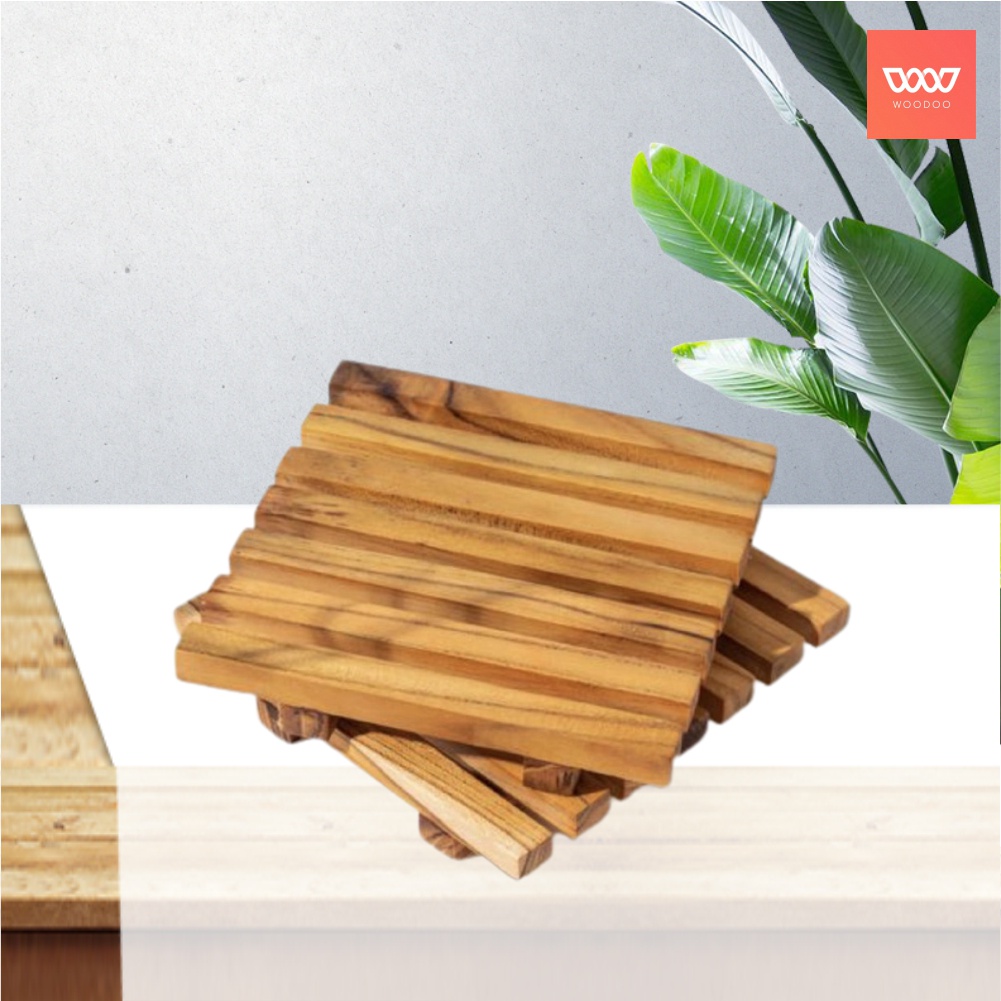 WOODOO - Tatakan Kayu Aestetic / Alas Panci Tahan Panas / wooden placemats - TKJ